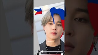 BTS Jimin with PHILIPPINES FLAG Hair 🇵🇭