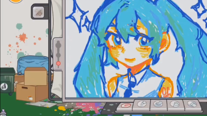【เมก้าทาวน์】แอบงีบเล่นกระดานวาดภาพในเกม (?!)