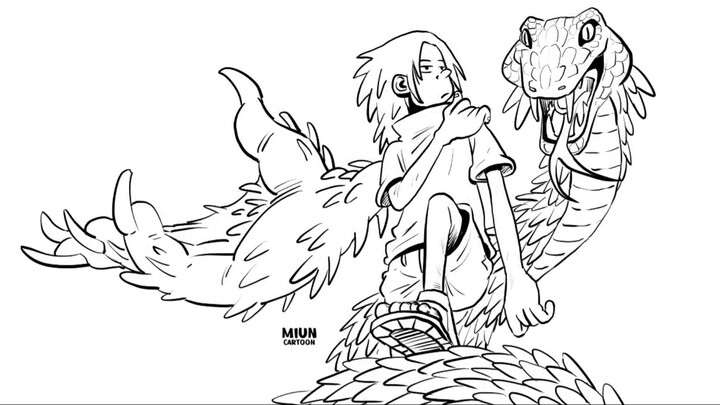 Drawing Sasuke Uchina (Miuncartoon Style)
