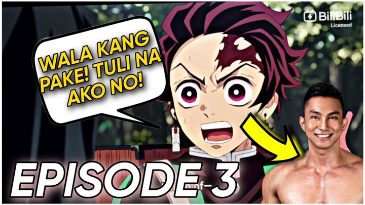 "WALANG PAKIALAMAN" | Demon Slayer Anime Tagalog Funny Dub Episode 3😂 #BilibiliAniSummerFair