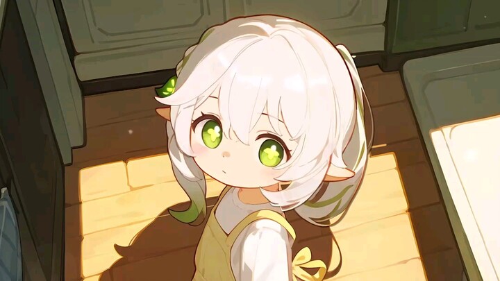 Found a cute little grass god in the kitchen