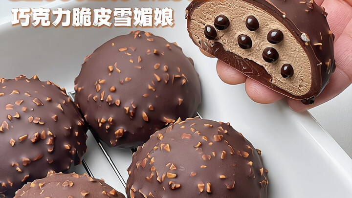 Kue mochi cokelat kulit renyah tanpa oven, tekstur berlapis sangat lezat