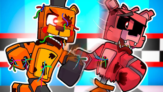 Withered Freddy ต่อยเจ้าเล่ห์ Foxy Minecraft Five Nights ที่ FNAF Roleplay ของ Freddy