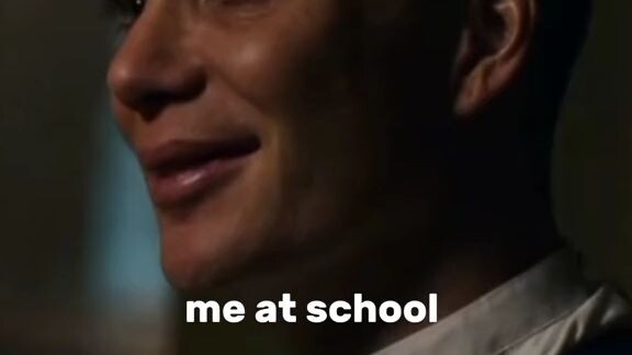 me at school vs me at home.