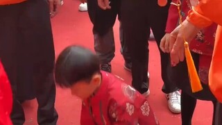 For the first time ever wearing a piercing, this little guy didn't show any sign of pain—or even a s