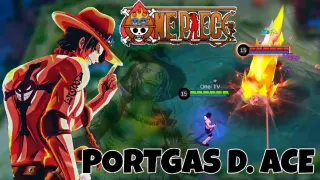 PORTGAS D. ACE IS BURNING 🔥🔥 [ ONE PIECE × MLBB Skin Collaboration ]