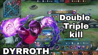 PINOY JJVLOG double triple kill || DYRROTH || Mobile Legends | MVP