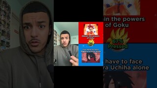 WOULD YOU DO THIS FOR GOKU’S POWER? 😳 #dragonball #naruto #jujutsukaisen #onepiece #myheroacademia