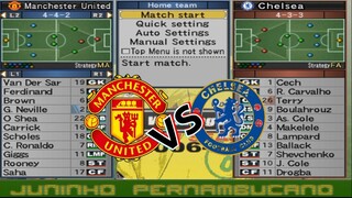 Winning Eleven 10 PS 2 Konami Cup - Manchester United vs Chelsea || PES 6 Gameplay - Nostalgia PS 2