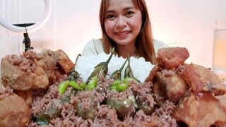 CRISPY BINAGOONGANG PORK BELLY AT TALONG MUKBANG