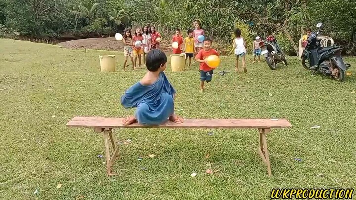 Putukan ng balloon challenge nakakatuwa ang mga bata😂😂😂