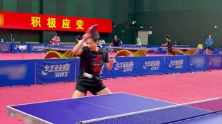 Never give up until the ball falls. Wang Manyu trains hard to prepare for the Chengdu World Table Te