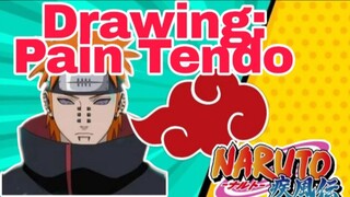 DRAWING: pain Akatsuki,SHINRA TENSEI!!!Art Awal bulan