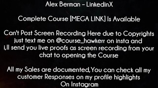 Alex Berman Course LinkedinX Download