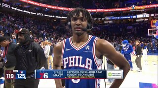 Tyrese Maxey (33 Pts) Postgame Interview as Sixers beat Cavaliers 125-119
