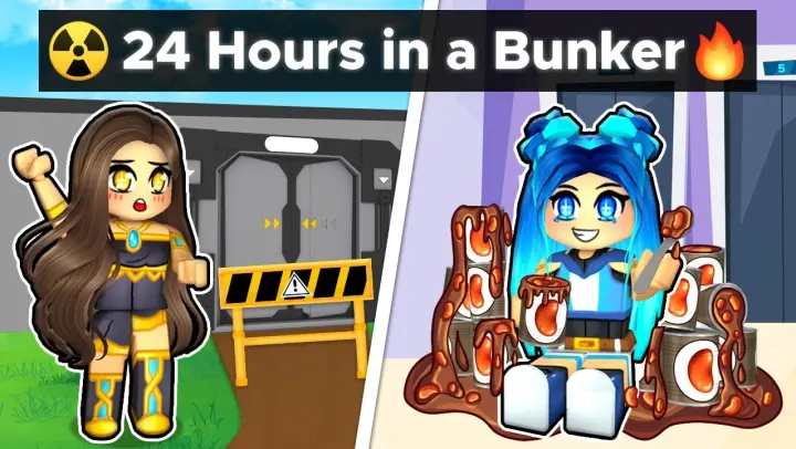 We Spent 24 Hours In A Roblox Bunker!
