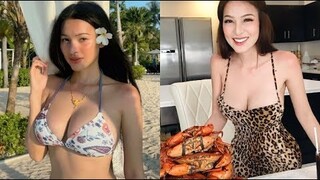 BEAUTIFUL PINAY eat CRABS,. YUmmmy!