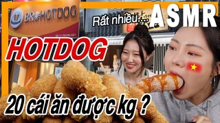 [Mukbang] Bạn Hàn Quốc thách thức ăn 20 cái hotdog / [Asmr] mukbang của người Hàn / hotdog hàn quốc