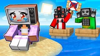 BABY APHMAU is ALONE on the ISLAND! JJ and MIKEY DROPPED out of APHMAU in Minecraft - Maizen