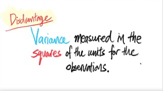Variance measured in the squares of the units for the observations.
