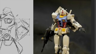 [Biến đổi Gundam] Tràn đầy sức mạnh! Sử dụng tổ tiên gốc HG để biến đổi Jim