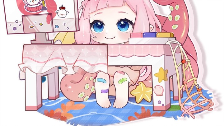 [Hiển thị mô hình live2D] Làm thế nào có thể cuộn lại phiên bản Q của hoạt hình 25 phím 2? Bạch tuộc