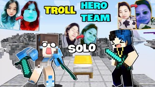 Mặp Doram BEDWARS NHƯNG THUA PHẢI TROLL CHỊ EM HERO TEAM Trong MineCraft