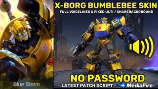 X-Borg Bumblebee Skin Script No Password - Full Voicelines & Full Effects | MLBB