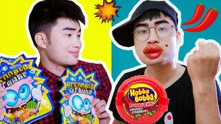 Kẹo Nổ Tẩm Ớt  Cực Cay - Trừng Trị Đại Ca Lớp 1A Cướp Kẹo Hubba Bubba của Bạn ❤️ Hà Sam ❤️