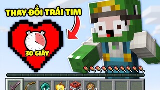MINECRAFT BEDWARS, NHƯNG MỖI 30 GIÂY TRÁI TIM SẼ THAY ĐỔI NGẪU NHIÊN *KHANGG TROLL NOOB TEAM