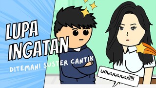 Lupa ingatan ditemani suster cantik