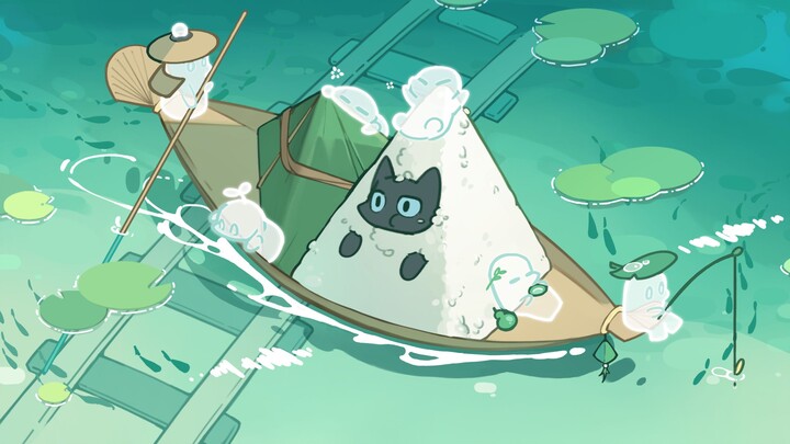 【Head is a cat】Zongzi Boat