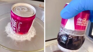 把易拉罐铝壳溶解掉, 可乐竟然一滴没漏