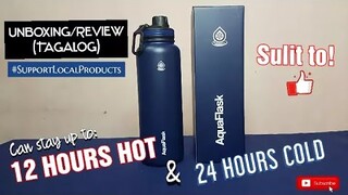 Aqua Flask Unboxing/Review (24hours Cold Water Test)