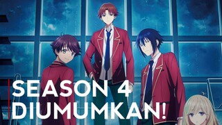 Akhirnya! Classroom Of The Elite Season 4 Episode 1 DIUMUMKAN!