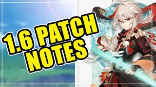 HUGE CHANGES COMING TO 1.6 | 1.6 Patch Notes | Genshin Impact