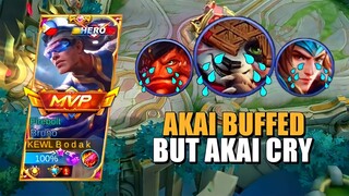 AKAI BUFF BUT AKAI CRY | BRUNO BEST BUILD AND EMBLEM SEASON 24 | Mobile Legends Bang Bang