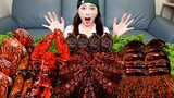 짜장 🦞 랍스터 오징어 팽이버섯 먹방 레시피 Jjajang Octopus Lobster Tail Mushrooms Seafood Recipe Mukbang ASMR Ssoyoung