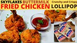 CRISPY Skyflakes Buttermilk FRIED CHICKEN LOLLIPOP | Includes How to cut chicken wings (French trim)