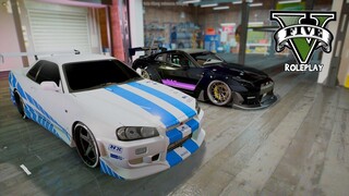 DUEL MAUT ! NISSAN SKYLINE GTR R34 vs NISSAN GTR R35 !! GTA V ROLEPLAY