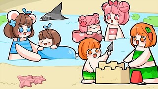 Minecraft 100 Đứa Trẻ [Tập-8] - Mèo Simmy Dẫn 100 Đứa Bé Đi Tắm Biển