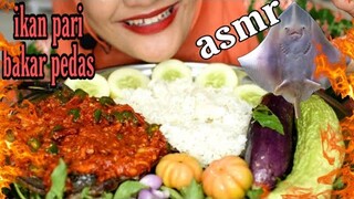 ASMR IKAN PARI BAKAR MANDI CABE ||LALAPAN MENTAH|| RAW VEGGIE PLATTER