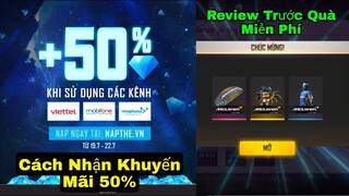 [Garena Free Fire]/Cách Nhận Thêm 50% Kim Cương Khi Nạp Game,Chơi Sớm Những Phần Quà Miễn Phí