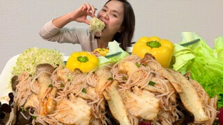 ก้อยข้าวปุ้น เห็ดออรินจิ เห็ดหูหนู กินเส้นขนมจีนอะไร? | แม่ชบา พาแซ่บบ