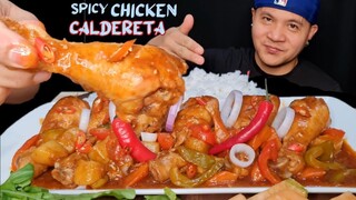 SPICY CHICKEN KALDERETA PINOY MUKBANG collab w/ @Simply Nikai Mukbang