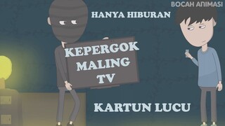 kartun lucu - maling tv - funny cartoon