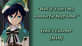 Venti falls asleep on your shoulder at Windrise! [M4M] Venti x Listener