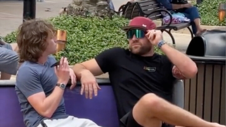 Street interview with an older man… and he walks right into the lion’s den!