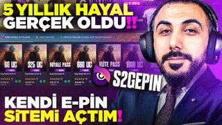 YILLARDIR HAYALİNİ KURDUĞUM S2G E-PİN SİTEMİZİ AÇTIK!! 😱 (HAYALDİ GERÇEK OLDU) | PUBG MOBILE