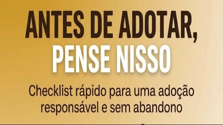 ANTES DE ADOTAR, PENSE NISSO